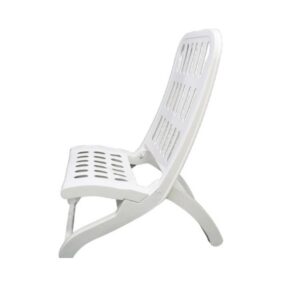 Reposera plastica MIR plegable Blanca