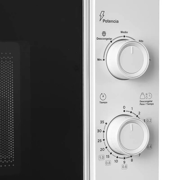 Microondas PHILCO MPHRW20UAP 20lts.control rotativo Blanco - Imagen 4