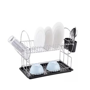 Escurridor para platos 2 niveles UTILE negro