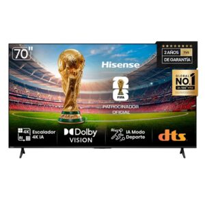 SMART TV 70" 4k HISENSE 70A6NV Vidaa