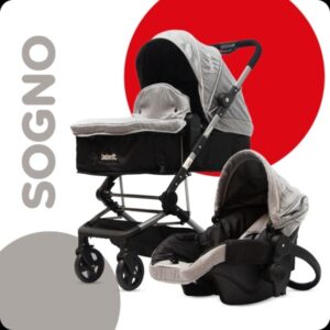 Coche c/Travel System 3 en 1 BEBESIT 1365TS-D  Gris Claro