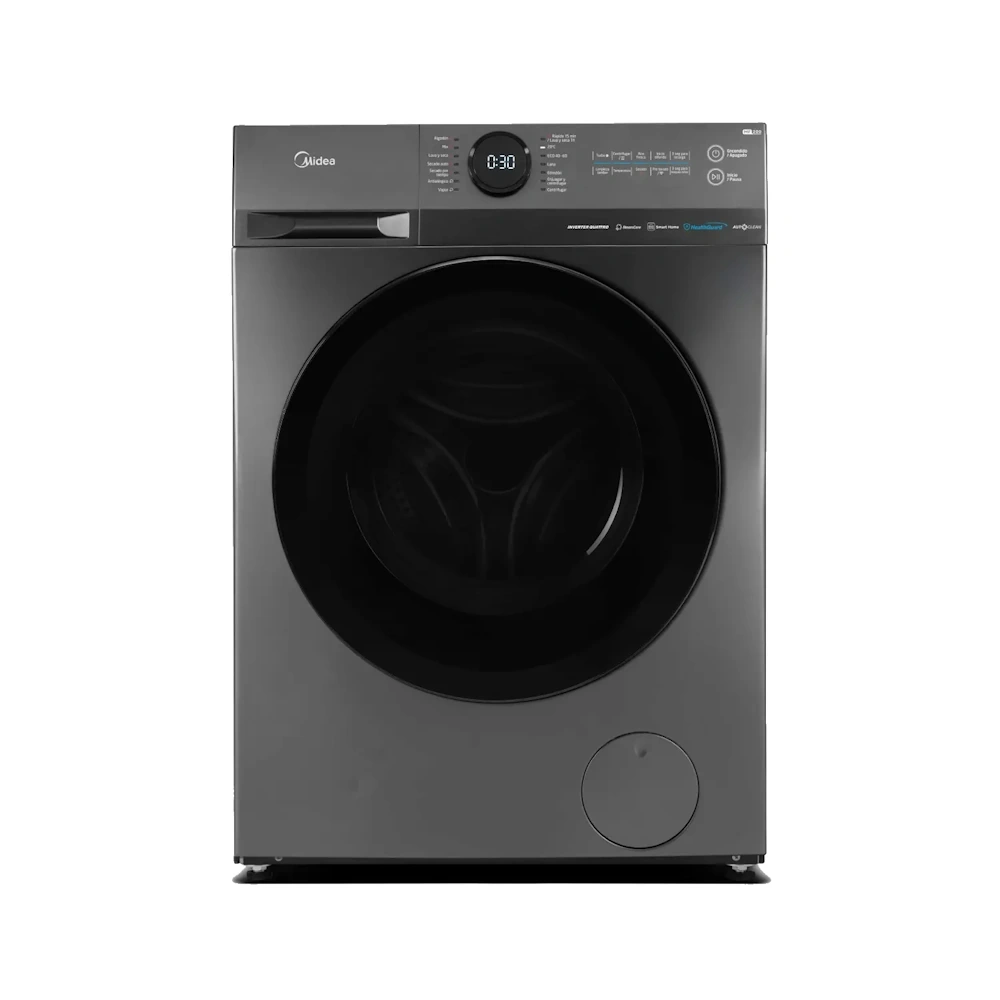 Lavarropas Carga Frontal MIDEA MF200D80WB 8 kg./Inverter/Titanium