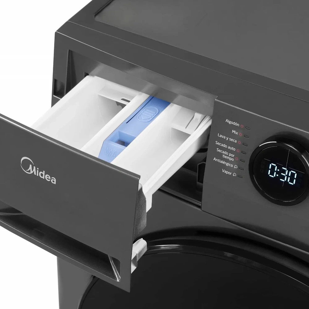 Lavarropas Carga Frontal MIDEA MF200D80WB 8 kg./Inverter/Titanium - Imagen 3